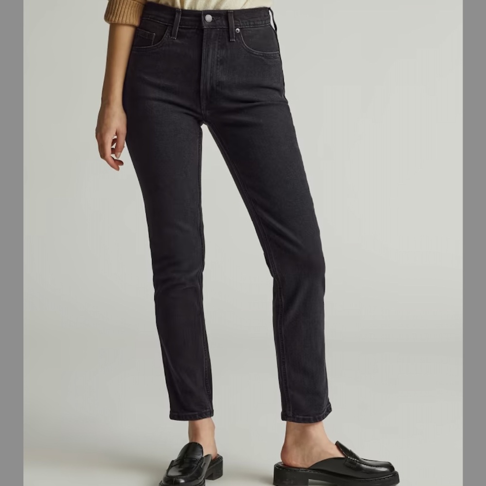 Everlane The Original Cheeky Jean Tumbled Black 28